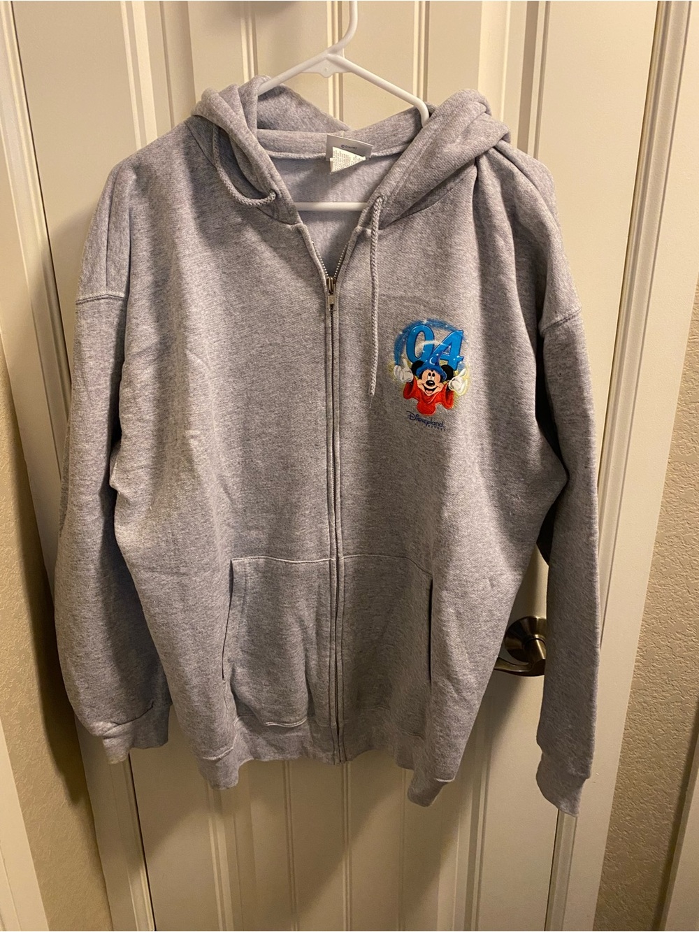 Vintage Disneyland Resort XL Zip Hoodie Sweatshirt 2004 Sorcerer Mickey Mouse